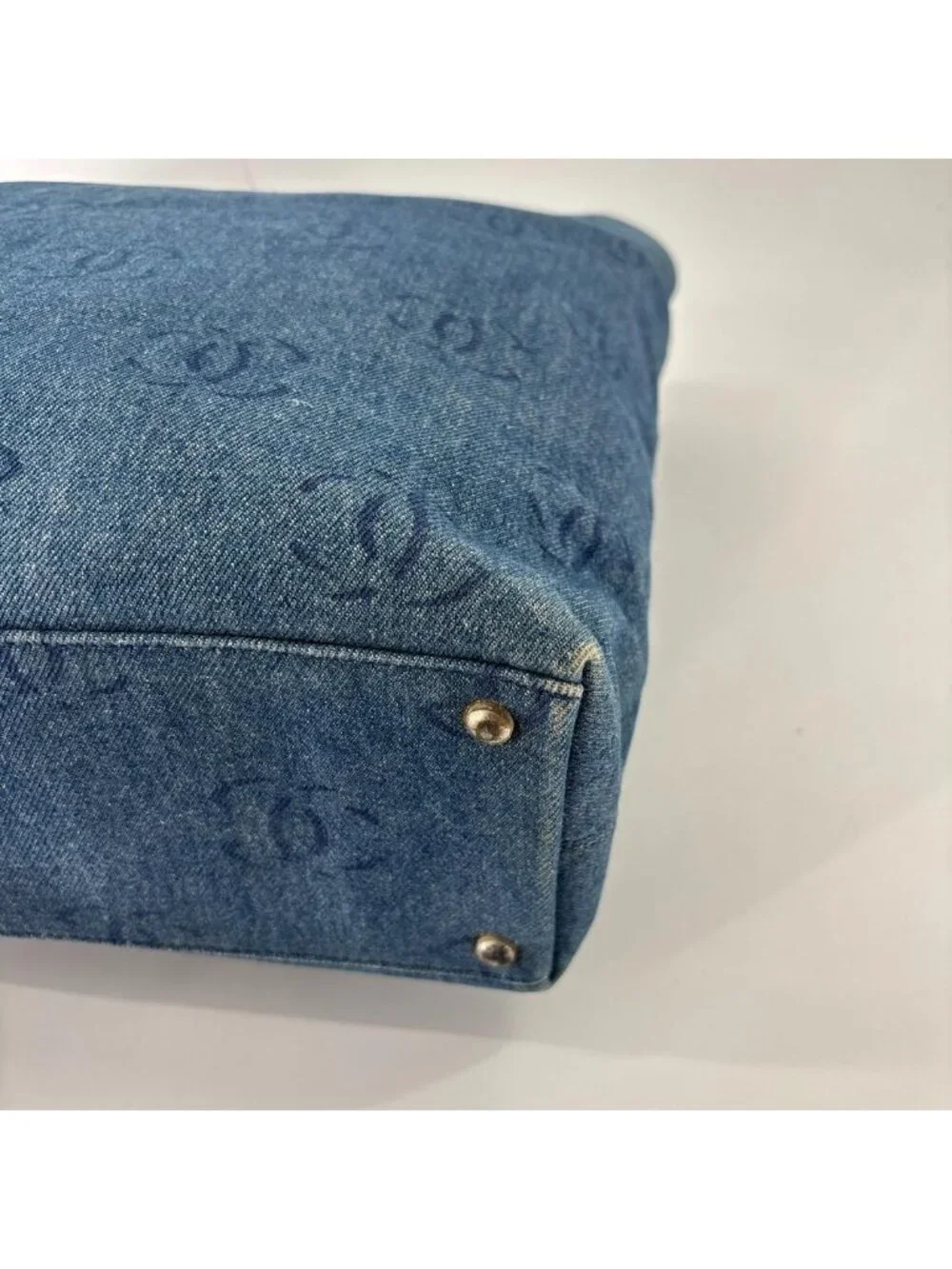 Chanel CC Logo Tote Bag Denim